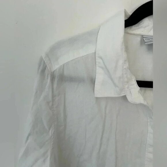 Liz Claiborne white 100% lyocell minimalist blouse - Picture 2 of 9